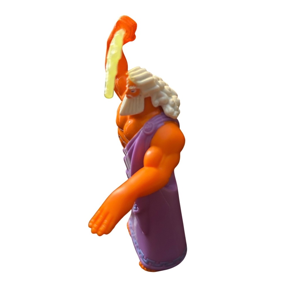 Vintage Disney Hercules Zeus Action‎ Figure Orange Purple McDonald's Toy 1997